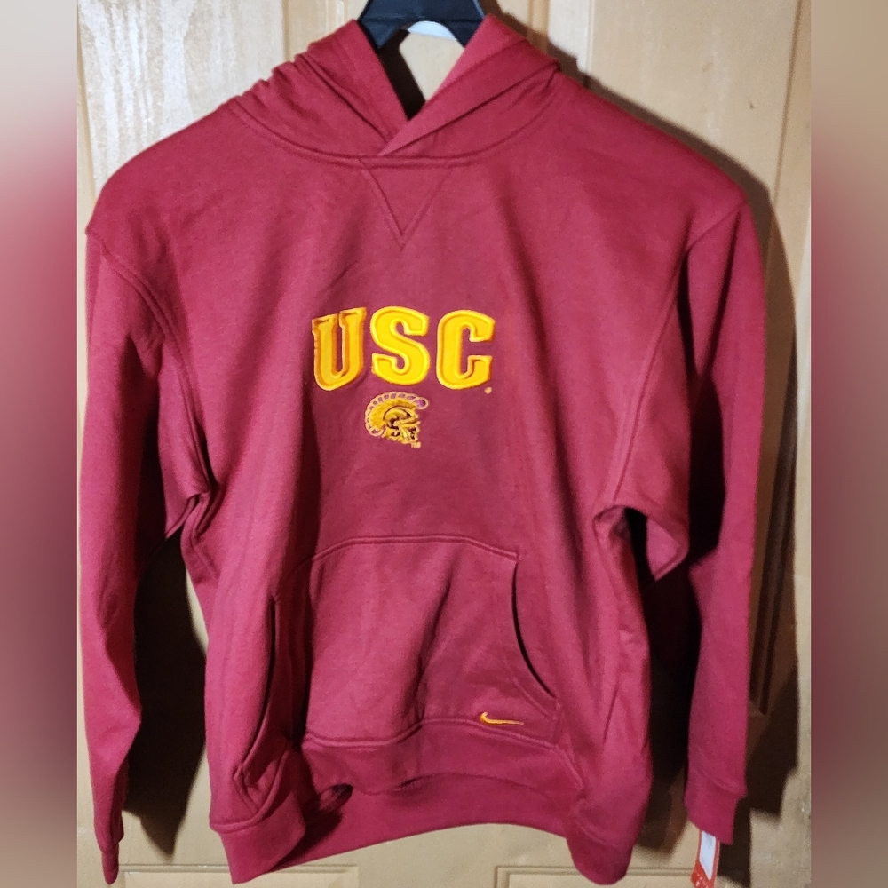 USC TROJANS HIGH QUALITY STITCHED NIKE HOODIE SIZE YOUTH MEDIUM 10/12